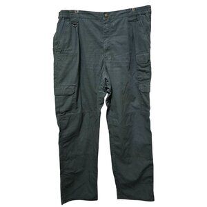 511 Tactical Green Cargo Pants Multiple Pockets Elastic Waist Size 40 Durable